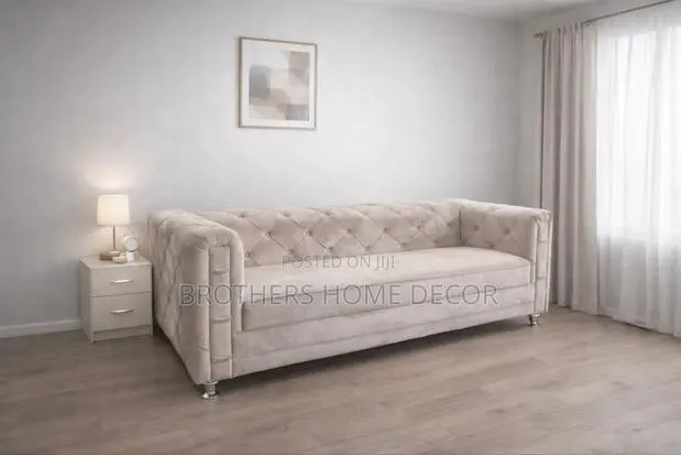 Cream 3 In 1 Sofa//Very Durable And Strong · Photo 1