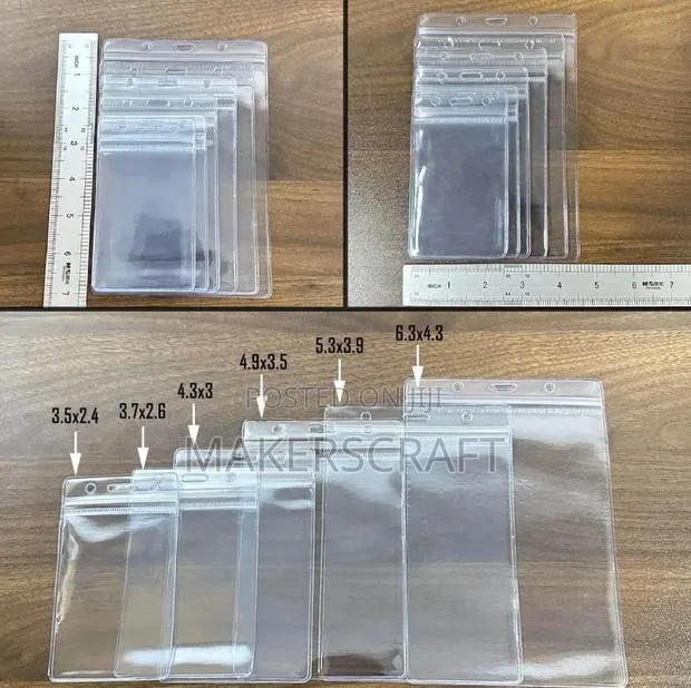 Transparent Id Card Plastic Pouches / Id Card Holder · Photo 1