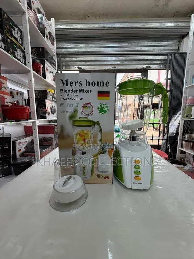 Mers Home Blender Mixer With Grinder MH-102 - 2200W 2-in-1 · Photo 1