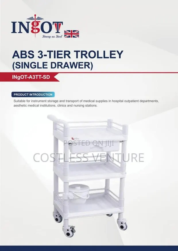Ingot 3-Step Plastic Trolley (Single Drawer ) · Photo 1
