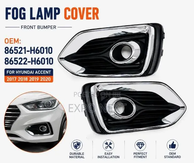 Hyundai Accent 2017-2020 Fog Lights and Covers Set · Photo 1