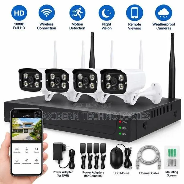 NGTeco NG-V400 4CH 2MP WiFi CCTV Camera Kit With NVR · Photo 1