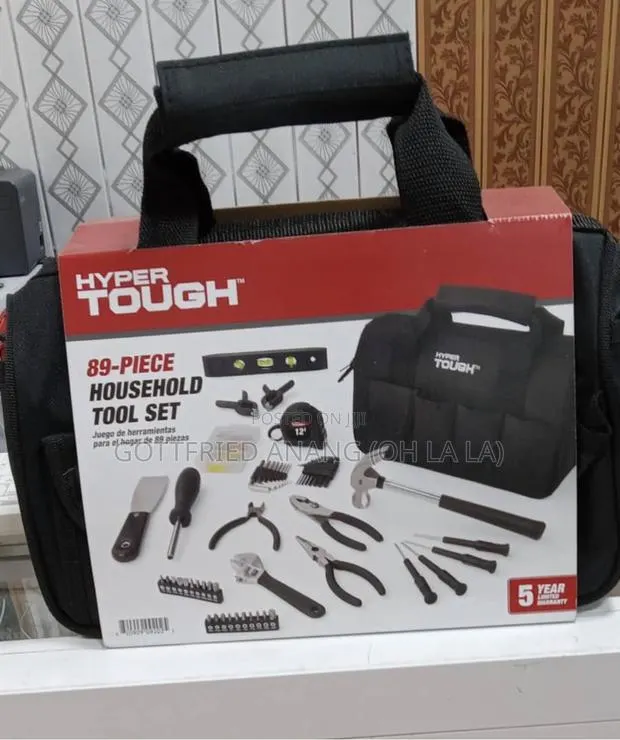 Hyper Tough 89-Piece Black Household Tool Set With 12-Pocket Tool Bag · Photo 1
