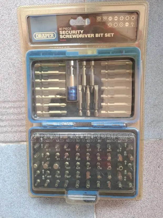 Draper 80-Piece Security Screwdriver Bit Set W Magnetic Holder & Case · Photo 1