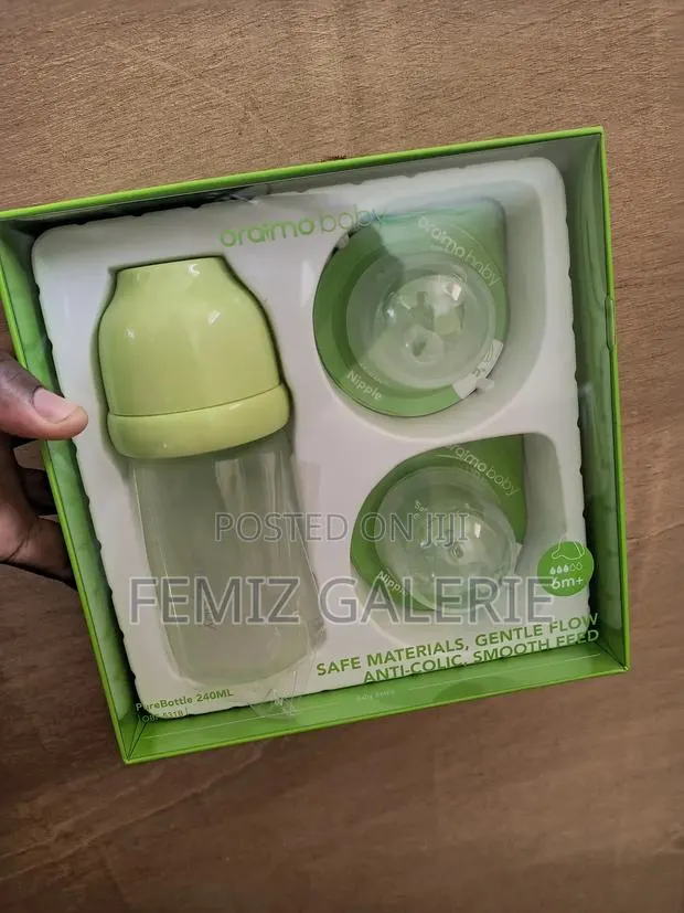 Oraimo Purebottle 240 240ml Anti-Colic Silicone Glass Baby Bottle · Photo 1
