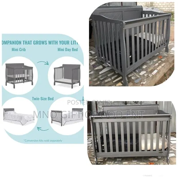 Dream on Me Alice 3-in-1 Full Panel Convertible Mini Crib, · Photo 1