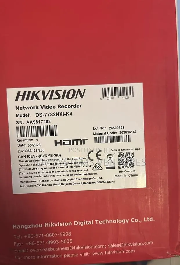 CCTV NVR Ds-7732nxi- Hot 32-Ch 1.5u K Series Acusense NVR · Photo 1