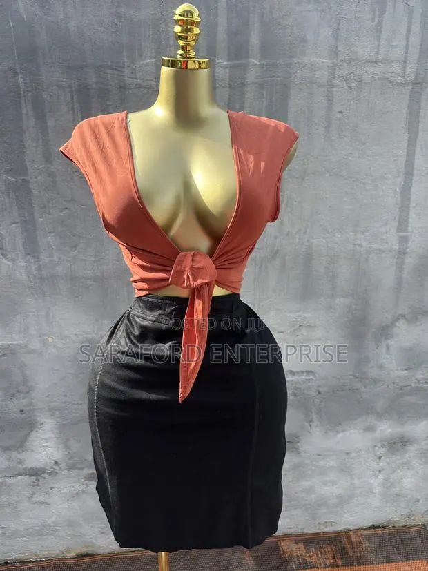 Windsor Tan Tie Top and Skirt Combo · Photo 2