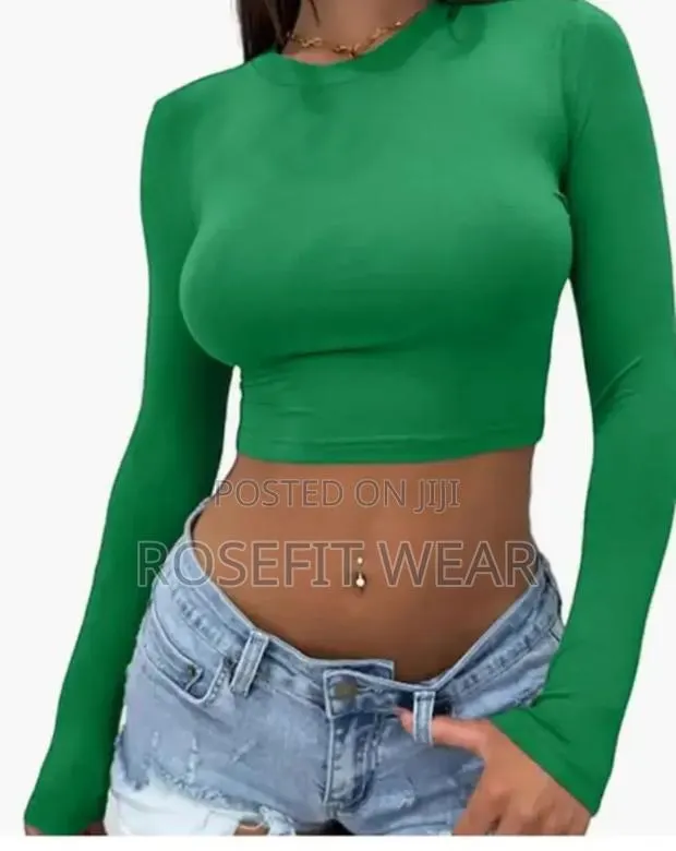 Long Sleeve Cropped Top · Photo 1
