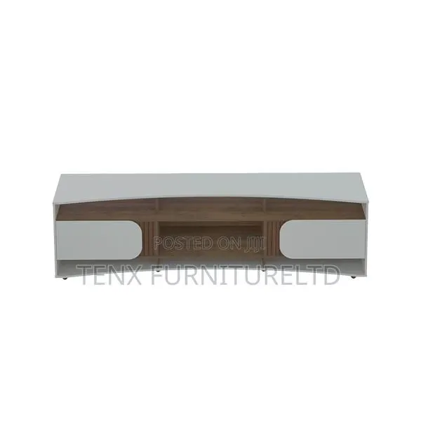 Tv Stand Elegance Off White/ Slatted Pine · Photo 1