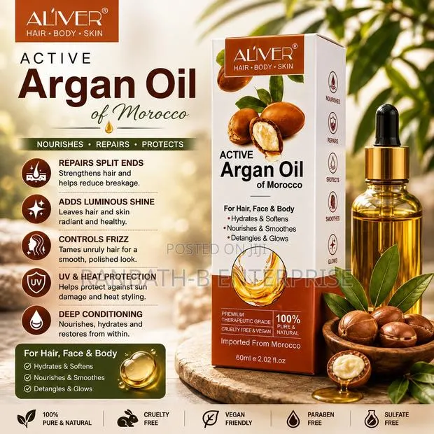 ALIVER Active Argan Oil – Hair, Face Body · Photo 1