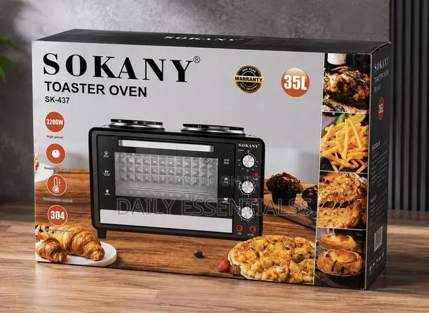 35L SOKANY Electric Oven With Hot Plates – Brand New · Photo 1