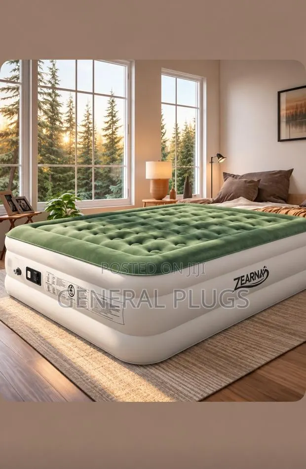 Inbuilt Tough Strong Inflatable Air Mattress Plus Automatic Pump · Photo 1