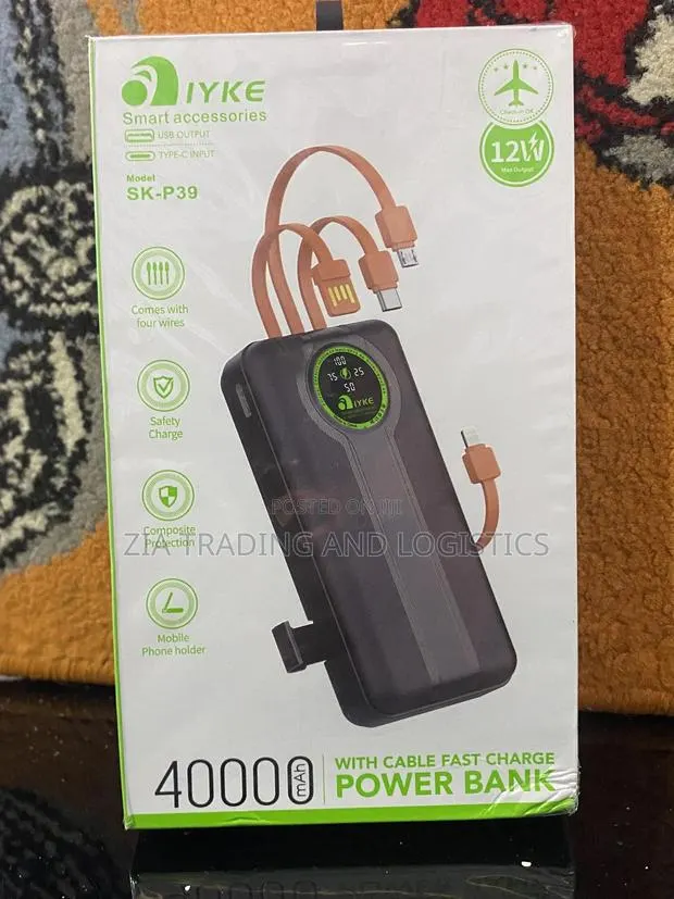 Iyke Sk-p9 40000 Mah Long Lasting Power Bank - Black/Orange · Photo 1