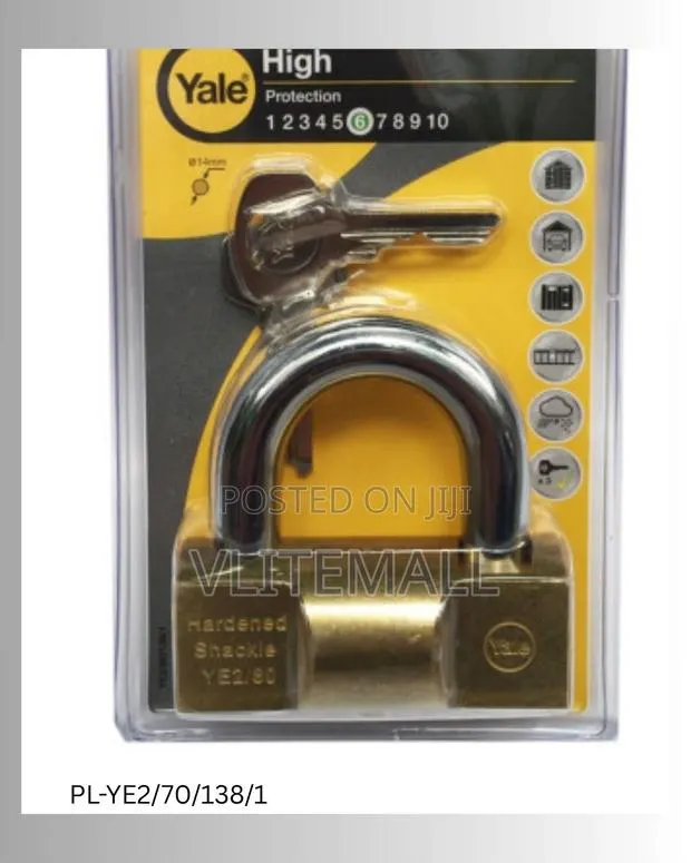 Yale 70mm Brass Padlock Pl-Ye2/70/138/1 · Photo 1