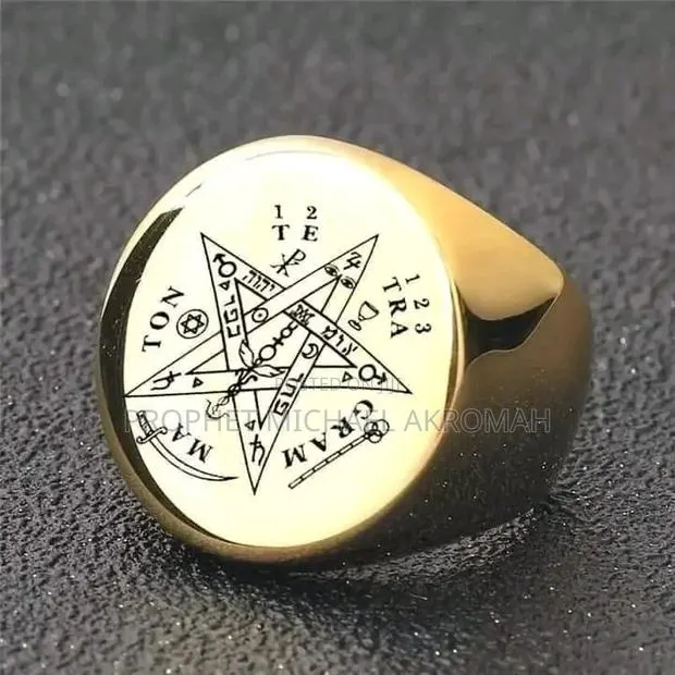 Tetragrammaton Ring Gold Colour · Photo 1