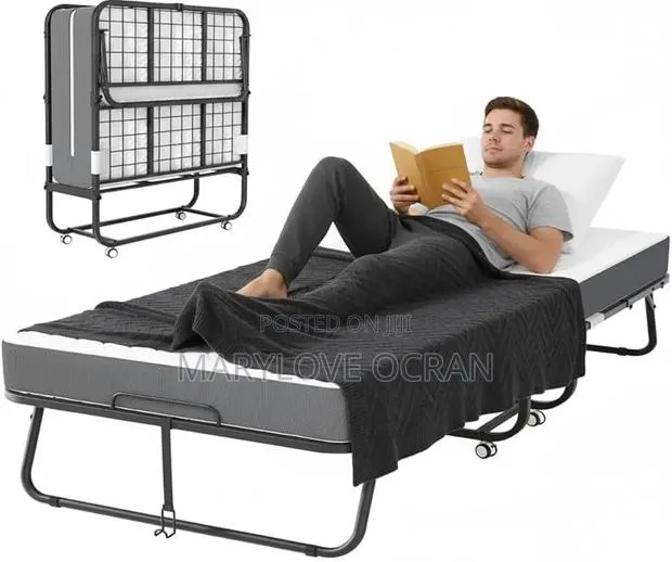 Easy Storage Foldable Bed Plus Mattress · Photo 1