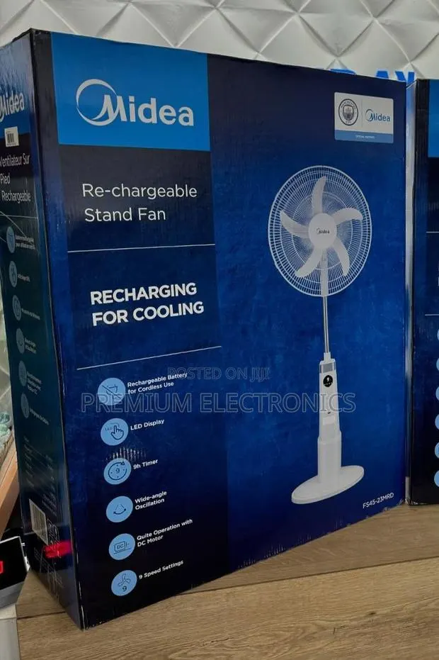 Midea 18" Rechargeable Fan, Fs45-23mrd | Digital Display, · Photo 1