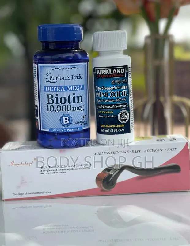 Beard and Hairline Regrowth Kir - Biotin + Kirkland + Roller · Photo 1