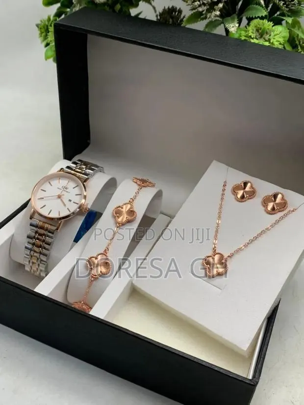 Ladies Rose Gold Watch & Jewellery Set | Perfect Gift Set for Her · Photo 1