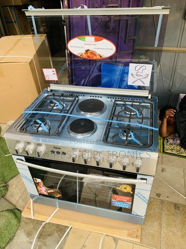 Freestanding Gas Electric Cooker Oven 4-2 60/90 Sliver · Photo 1