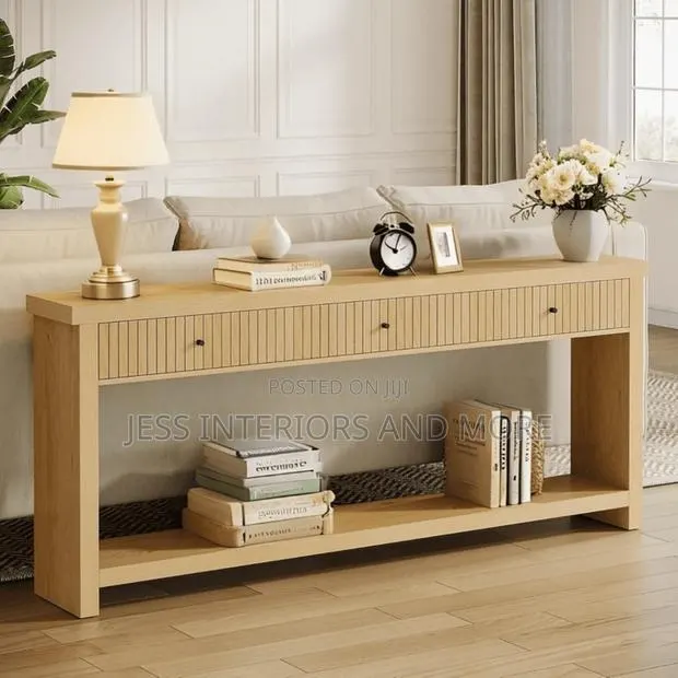 Console Table With Drawers (Brown) · Photo 1