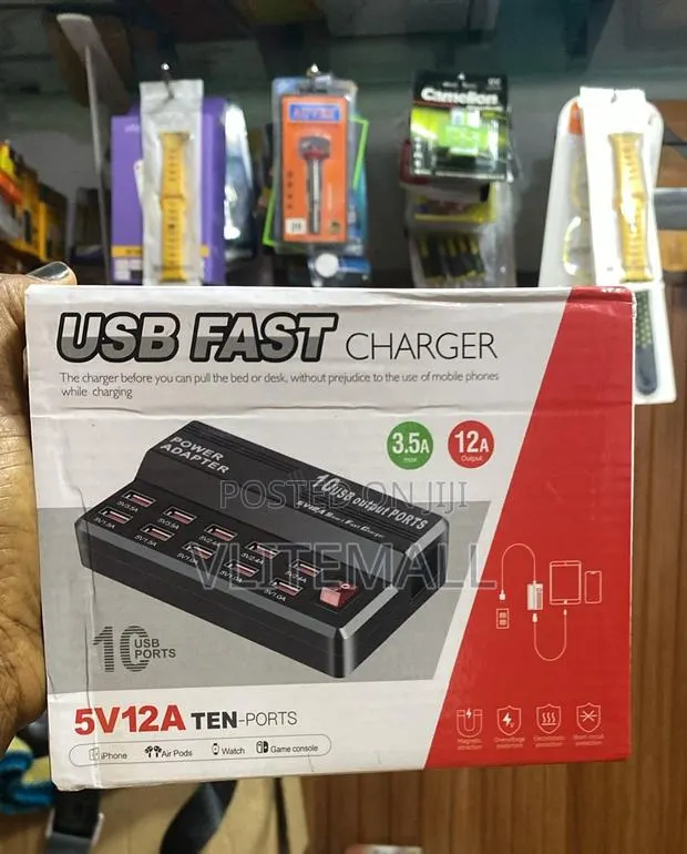 10-Port Usb Fast Charging Hub, · Photo 1