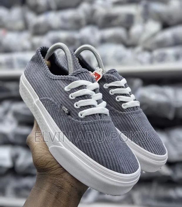 Authentic Pewter Vans Corduroy Sneaker , Swipe for Other Colours >> · Photo 1