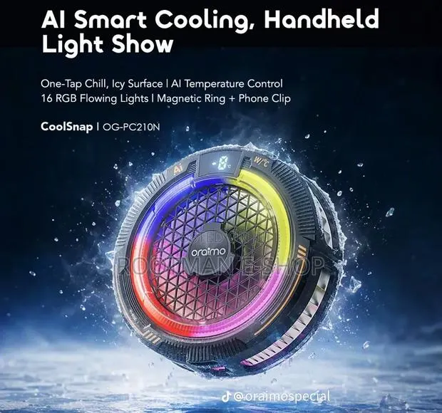 Oraimo CoolSnap Magnetic Phone Cooler – Instant Ice-Cooling for Gaming