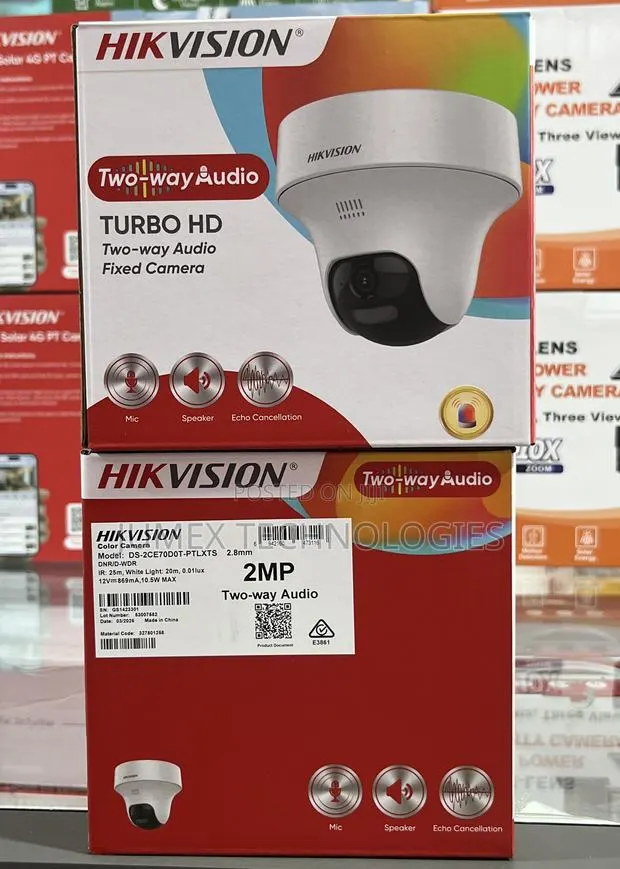 Hikvision Two-Way Audio Camera Ds-2ce70d0t-Ptlxts 2.8mm Pt 2mp Analog · Photo 1