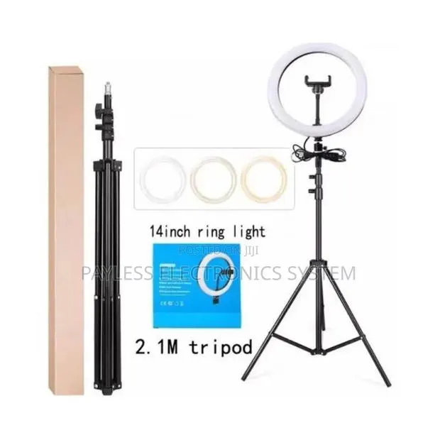 14 Inches Ring Light With Stand · Photo 1