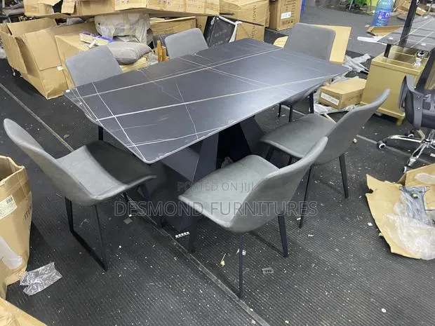 Dining Table +6 Chairs ( Marble ) · Photo 1
