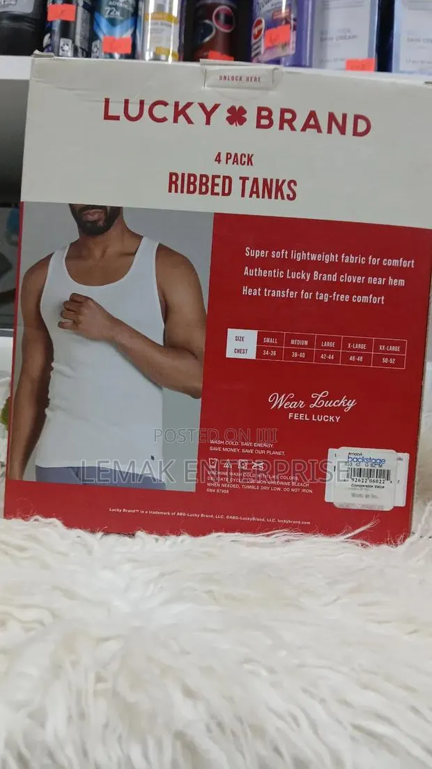 Lucky Brand 4-Pack White Ribbed Cotton Men Underwear Medium-Size · Photo 3