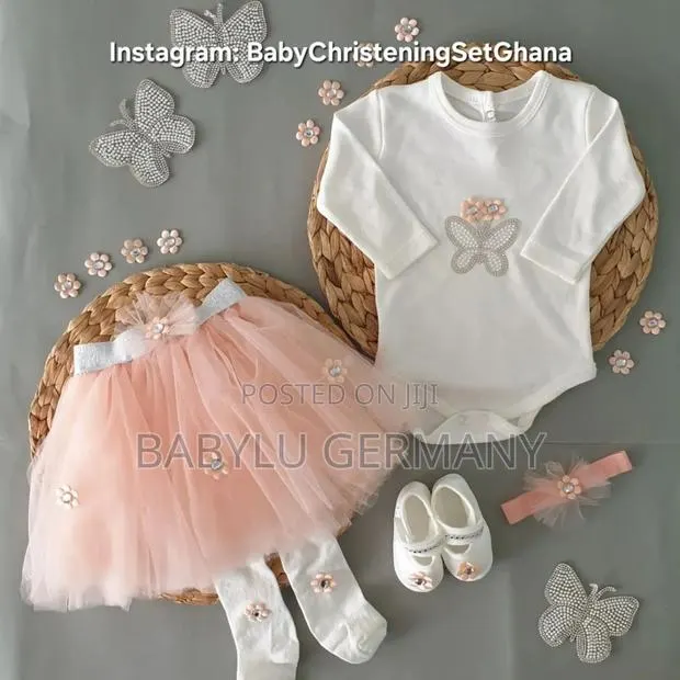 Baby Girl Organic 5 PCS Gift Set Peach Tutu Tulle Skirt · Photo 1