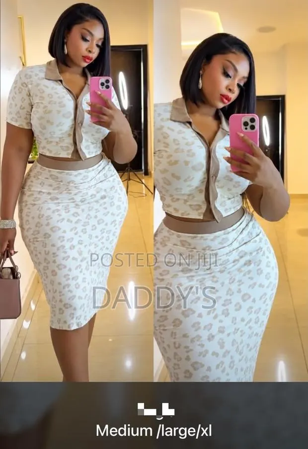 Leopard Print 2-Piece Set - Polo Top & Skirt · Photo 1