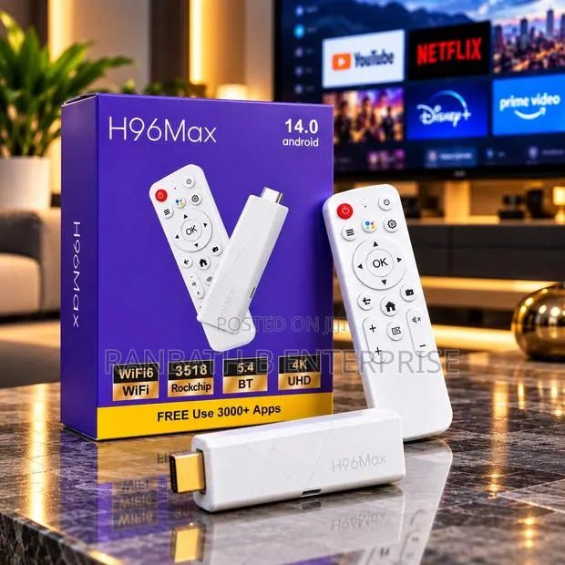 H96Max Android TV Stick – 4K UHD Smart Entertainment