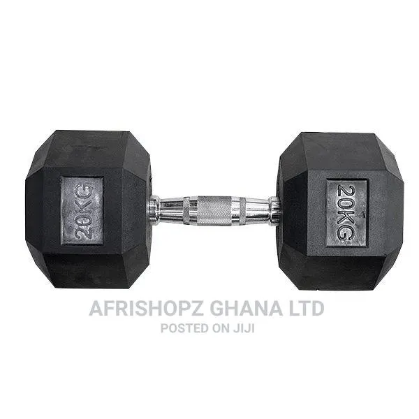 Hex Dumbbell 20kg Black · Photo 1