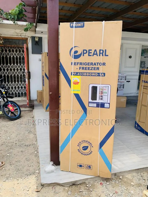 High Quality Double Door Fridge Pearl PF-433bg Black With Dispenser · Photo 1