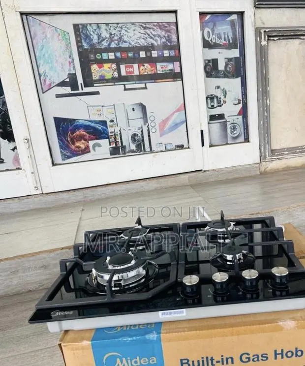 Order Affordable Midea 4 Gas Built in Hob(Tempered Glass) Black · Photo 1