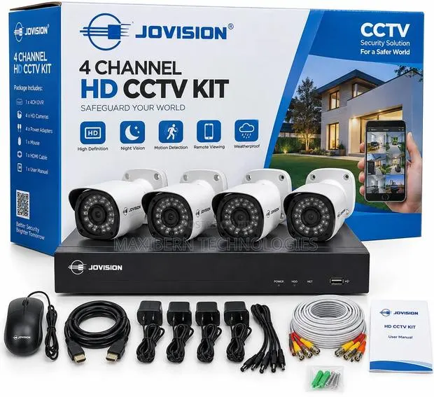 Jovision 4CH CCTV Camera Kit With 4 Cameras and DVR · Photo 1