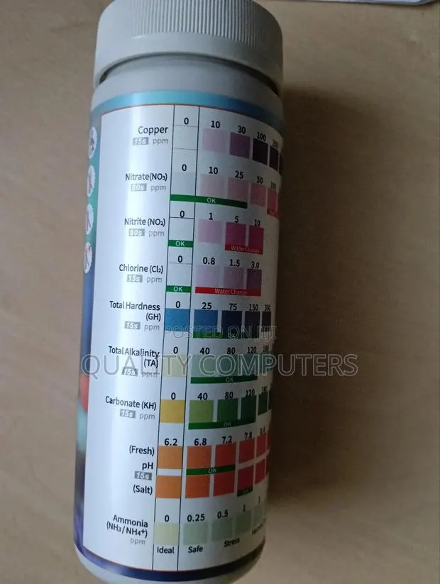 9-in-1 Aquarium Water Test Strip–100 Strips(Fish Water Quality Tester) · Photo 1