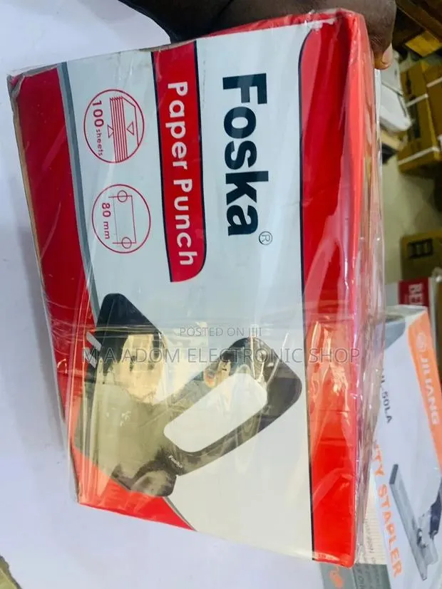 Foska Office Heavy Duty Metal Manual Paper Punch(Black) · Photo 1