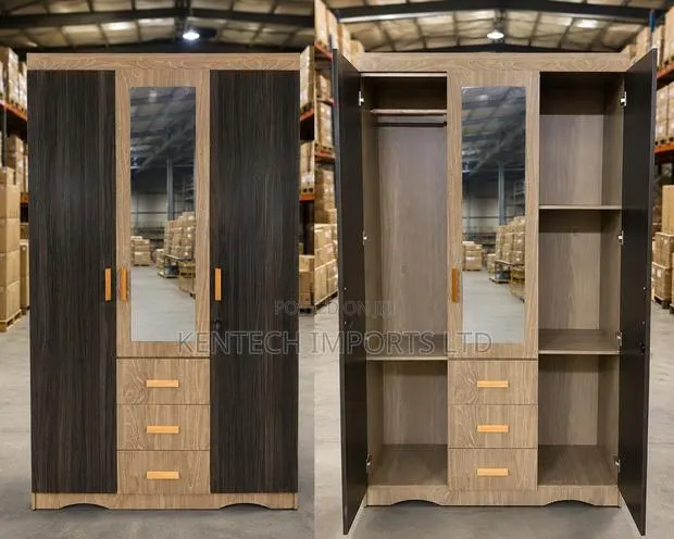 Premium 3-Door Wardrobe With Mirror – Strong Build, Clean Finish · Photo 1