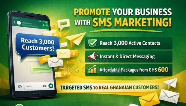 Reach 3,000 Active Ghanaian Customers via SMS – Promote Your Business! · Photo 1