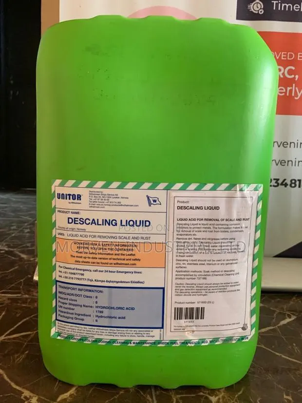 UNITOR DESCALING LIQUID 25L – Powerful Scale & Rust Remover · Photo 1