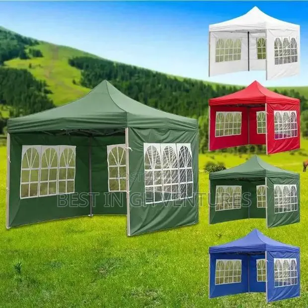 Brown 3mx3m Tent With Side Covers With Windows · Photo 1