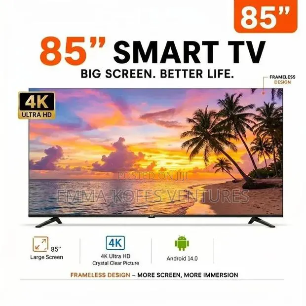 85 Inch Android 15 Smart Uhd Led TV Wifit (Delivery Before Payment) · Photo 1