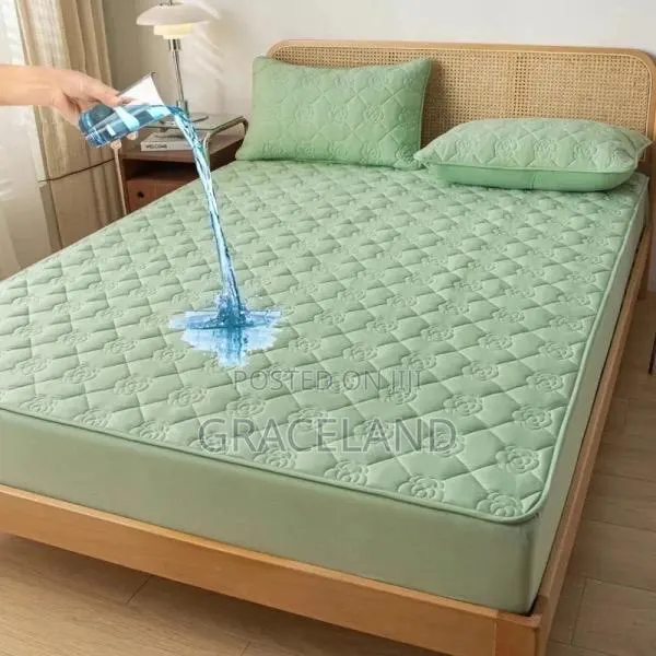 Waterproof 100% Cotton Fabric Mattress Cover Thick Soft · Photo 1