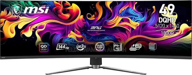 Msi Gaming Monitor QD-OLED, 49 Curved OLED Gaming Monitor 5120 X 1440 · Photo 1