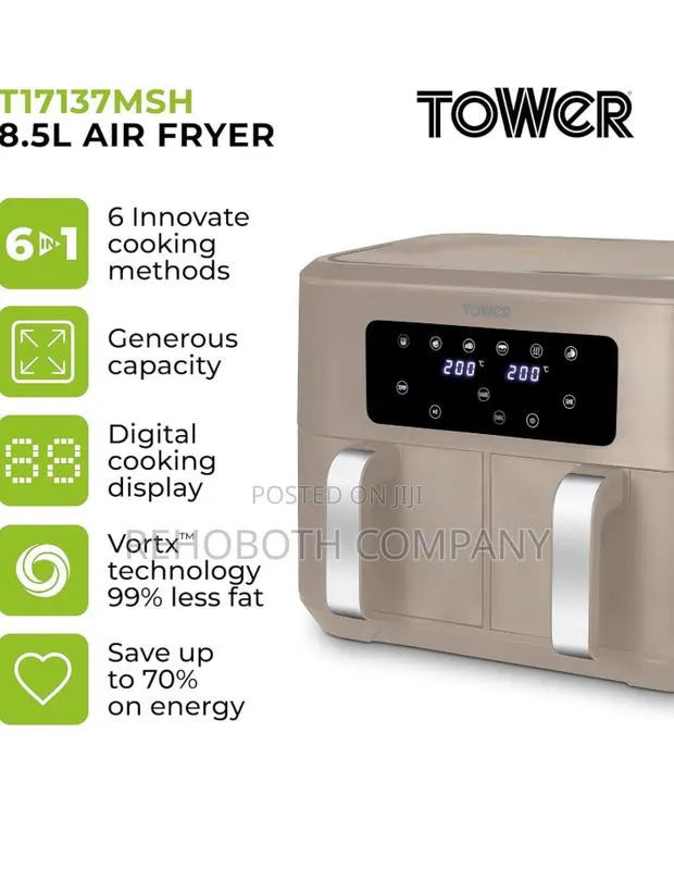 Tower T17137msh Vortx 8.5l Dual Basket Air Fryertower · Photo 1